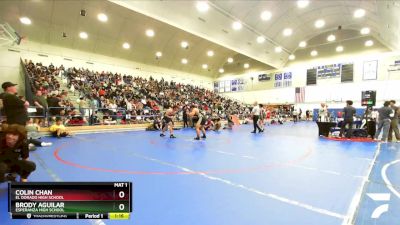 285 lbs Champ. Round 1 - Colin Chan, El Dorado High School vs Brody Aguilar, Esperanza High School