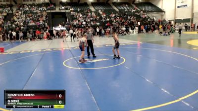 100 lbs Semifinal - G Gitke, Bennett Wrestling Club vs Brantlee Griess, 2TG