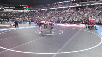 215-2A Quarterfinal - Keegan Martin, Swink vs Adam Zapien, Ellicott High School