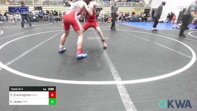 112 lbs Consi Of 4 - Price Cunningham, Barnsdall Youth Wrestling vs Easton Reyes, Standfast OKC