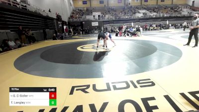 157 lbs Consi Of 4 - Greyson Catlow-Sidler, William Penn Charter vs T.j. Langley, Western Reserve Academy