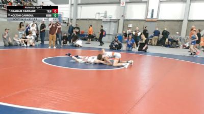 82 lbs Champ. Rd Of 16 - Graham Cabbage, Team Real Life Wrestling vs Kolton Carroll, White River Hornets Wrestling Club