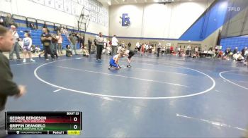 88 lbs Quarterfinal - Griffin DeAngelo, Stallions Wrestling Club vs George Bergeson, Highland Youth Wrestling