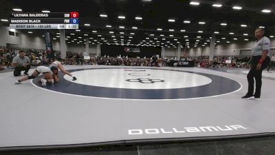 130 lbs 1st Place Match - Lilyana Balderas, Surfside X Wrestling vs Madison Black, Project 8 Wrestling