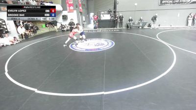 130 lbs Evelyn Lopez, IEWA - Inland Empire Wrestling Association vs Brooke Bae, OCWA - Orange County Wrestling Association