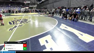 70 lbs Quarterfinal - Brody Roberts, Enumclaw Yellow Jackets Wrestling Club vs Robert Reffett, Moses Lake Wrestling Club