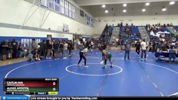 111 lbs 3rd Place Match - Alexis Apostol, Buena Park High School vs Caitlin Mai, Arnold O Beckman