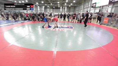 132 lbs Cons. Round 4 - Cash Boos, Thurston County Wrestling Club vs Sebastian Cisneros, Omak Wrecking Crew Wrestling