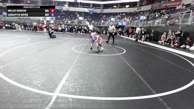 49.5-53.9 lbs 7th Place - Millie Gibson, Shelton Wrestling Academy vs Leightyn Sipes, Belton