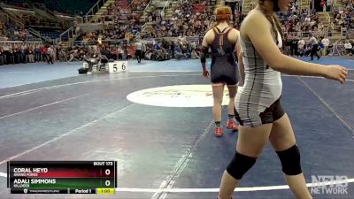 124 lbs Cons. Round 1 - Coral Heyd, Grand Forks vs Adali Simmons, Killdeer