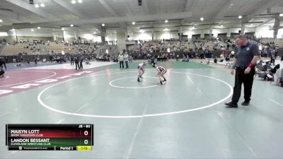 80 lbs Semifinal - Landon Bessant, Cleveland Wrestling Club vs Maisyn Lott, Bison Takedown Club