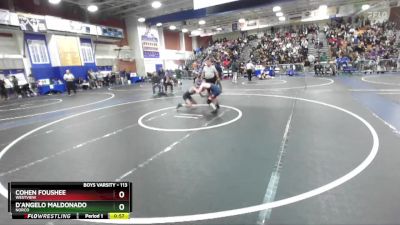 113 lbs Cons. Round 2 - Cohen Foushee, Westview vs D`Angelo Maldonado, Norco