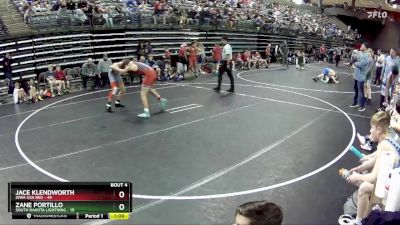 130 lbs Round 2 (6 Team) - Jace Klendworth, Iowa USA Red vs Zane Portillo, South Dakota Lightning