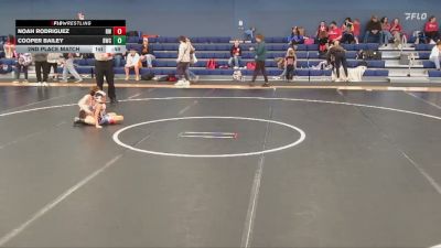 55 lbs 2nd Place Match - Cooper Bailey, Beloit Wrestling Club vs Noah Rodriguez, Ridge Wrestling