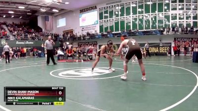 165 lbs Cons. Round 6 - Devin Shaw-Mason, Padua Franciscan (Parma) vs Niko Kalamaras, Avon Ohio