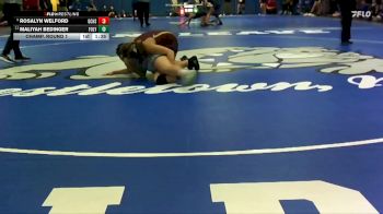 Girls 152 lbs Champ. Round 1 - Maliyah Bedinger, Foley vs Rosalyn Welford, George County High School