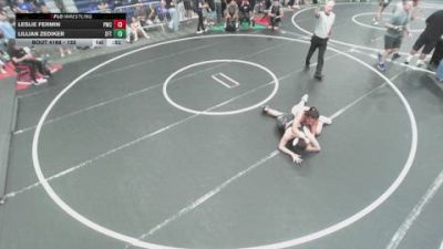 155 lbs Cons. Round 1 - Lillian Zediker, Etiwanda HS vs Leslie Fermin, Pounders Wrestling Club
