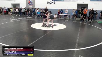 121 lbs Quarterfinal - Hannah Grace Gentry, Mid Valley Wrestling Club vs Michaela Savo, Dillingham Wolverine Wrestling Club