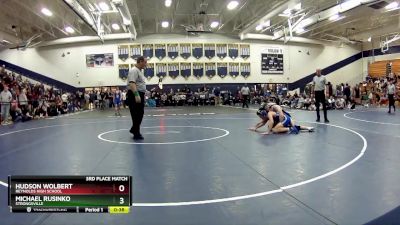 120 lbs 3rd Place Match - Michael Rusinko, Strongsville vs Hudson Wolbert, Reynolds High School