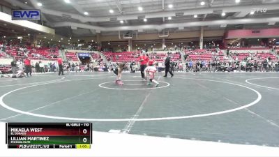 110 lbs Round 2 - Lillian Martinez, Pomona Elite vs Mikaela West, El Dorado