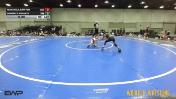 55 lbs Final - Makayela Sawyer, Super Girls K-6 Red vs Serenity Esparza, Team Washington K-6