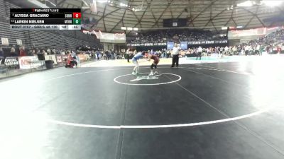 Girls 4A 130 lbs 7th Place Match - Alyssa Graciano, Sunnyside (Girls) vs Larkin Nielsen, Mount Rainier (Girls)