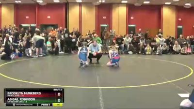 90 lbs Round 1 (6 Team) - Brooklyn Munkberg, MN ALL Star vs Abigail Robinson, SW Region Girls