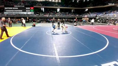 6A 106 lbs Champ. Round 1 - Kingston Stephens, Dallas Jesuit College Prep School vs Matthew Govea, Keller Central