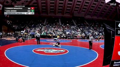 4A-132 lbs Quarterfinal - Luka Jensen, Cass vs Connor Desautels, Benedictine Military School