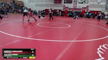 215 lbs Quarterfinal - Kolton Harren, Holdingford vs Roberto Hernandez, Adrian Area