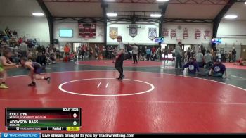 5 lbs Round 3 - Colt Dye, Keokuk Kids Wrestling Club vs Addyson Bass, DC Elite