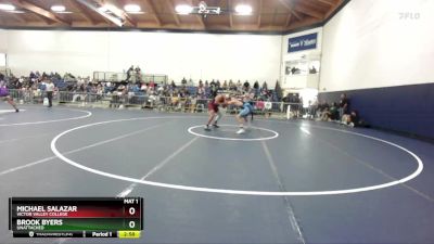 197 lbs Cons. Semi - Brook Byers, Unattached vs Michael Salazar, Victor Valley College