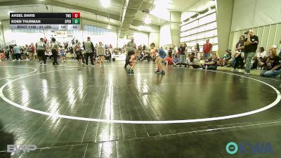 61 lbs 2nd Place - Aksel Davis, Tahlequah Wrestling Club vs Koen Thurman, Sperry Wrestling Club