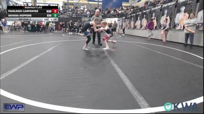 80 lbs Rr Rnd 2 - Paisleigh Carpenter, Midwest City Bombers Youth Wrestling Club vs Savana Hopkins, Hennessey Takedown Club