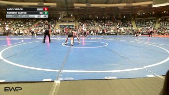 100 lbs Consi Of 16 #2 - Kade Church, Skiatook Youth Wrestling vs Anthony Quiroz, Region Wrestling Academy