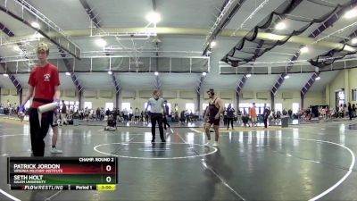 149 lbs Champ. Round 2 - Patrick Jordon, Virginia Military Institute vs Seth Holt, Salem University