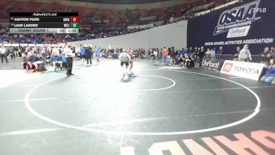 6A Boys 190 lbs Champ. Round 1 - Liam Lander, West Linn Boys vs Ashton Park, Grants Pass Boys