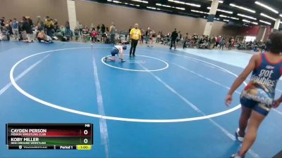 102 lbs Cons. Round 2 - Koby Miller, High Ground Wrestling vs Cayden Person, Mission Wrestling Club