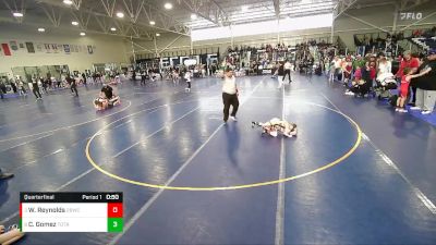 49 lbs Quarterfinal - Wrenley Reynolds, 208 Badgers Wrestling Club vs Carter Gomez, Top Of The Rock