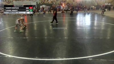 55 lbs Champ. Round 1 - Joseph Simpson, Big Red Wrestling Club vs Laurel Arnott, Seymour Youth Wrestling Club