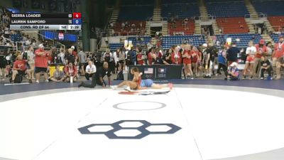 120 lbs Cons. Rd Of 64 - Sierra Loader, Kansas vs Lauren Samford, Texas