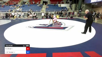 120 lbs Cons 16 #2 - Kaitelynn Oliver, FL vs Dru Turner, OK