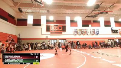 62-63 lbs Round 2 - Zeike DeLaRosa, Moses Lake Wrestling Club vs Alessandra Tovar, Prosser Wrestling Academy