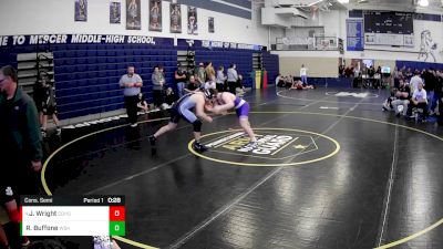 215 lbs Cons. Semi - Rocko Buffone, West Shamokin Hs vs John Wright, Coudersport Hs