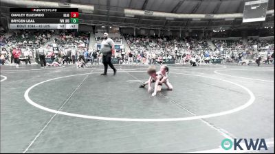 43 lbs Consi Of 16 #1 - Oakley Elizondo, Blue Devil Wrestling vs Brycen Leal, Jacket Wrestling Club