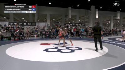 U15 GR - 57 lbs Champ. Round 2 - Anthony Colantuono, Princeton Wrestling Club vs Drake Sheffield, Threestyle Wrestling Of Oklahoma