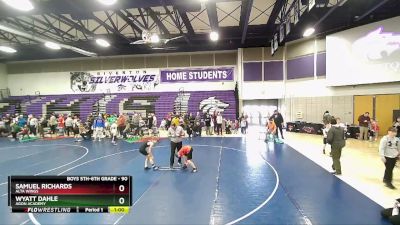 90 lbs Quarterfinal - Samuel Richards, Alta Wings vs Wyatt Dahle, Agon Academy