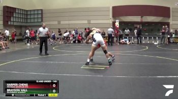 140 lbs Quarterfinal - Braydon Hall, Silverback Academy vs Harper Cheng, Michigan Grappler RTC