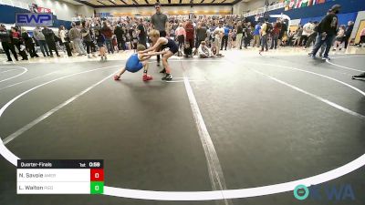 75 lbs Quarterfinal - Nathan Savoie, American Killer Bees Edmond vs Lucas Walton, Piedmont