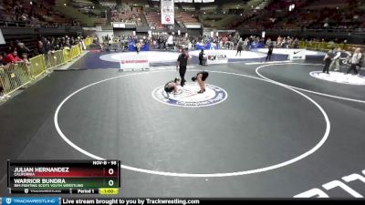 98 lbs Champ. Round 2 - Julian Hernandez, California vs Warrior Bundra, Rim Fighting Scots Youth Wrestling